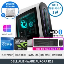 델 에일리언웨어 AURORA R13 i7-12700KF RTX 3090 64GB DDR5 1TB PCIe SSD+2TB 정품윈도우11H