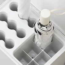 다양한 우산을 보관하는 탈부착 물받이 우산 꽂이, 블랙