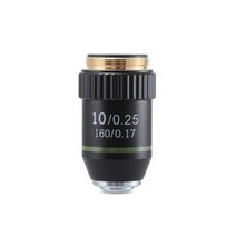검은색 생물 현미경 무채색 대물 렌즈 RMS 스레드 4X 10X 20X 40X 60X 100X 20.3mm 195mm, 02 10X
