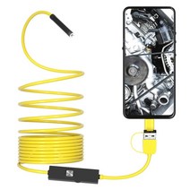 내시경 카메라 Dearsee 7mm 3 in 1 usbmicro usbtype-c 검사 otg 및 uvc pc가 장착된 스마트폰용, 2m, 720p 하드 와이어 2m