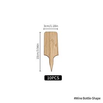 10pcs 환경 친화적 인 t 형 대나무 식물 레이블 나무 식물 기호 태그 분재 씨앗 화분에 대 한 정원 마커 화분 허브, 와인 병 모양