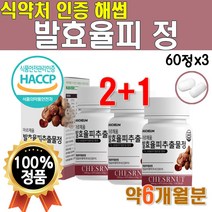 식약처 인증 해썹 국산 발효 율피 추출물 정 24주분 6박스 1박스 국내산 정타입 먹기쉬운 간편한 고농축 추출 가루 분말 파우더 얇은 밤 속 껍질 부모님 선물 추석 율비 발효율피정