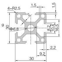 DIY CNC 3D 프린터 작업대용 3030 알루미늄 프로파일 압출 성형 레일 유럽 표준 100-800mm 길이 1PC, 13 700mm