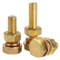 특수볼트4In1 황동 외부 육각 볼트 기계 나사 너트 플랫 와셔 탄성 조합 세트, [04] M6  5Set, [06] 20mm