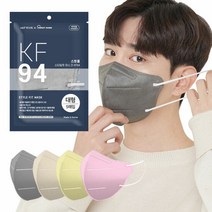 스윗홈 스타일핏 KF94 컬러마스크 새부리형 대형 그레이 50매, 단품, 단품