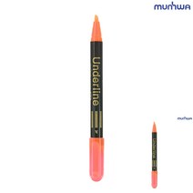 언더라인 형광펜 4MM 주황색 6개입 야광펜 필기도구 사무용품 문구 형광마카 사무용품 야광펜