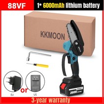 [해외]1080W 4 인치 88VF 21V 미니 전기 전기 톱 12000mah 배터리 미니 가지 치기 톱 전기 톱 Makita 배터리 용 충전식 톱, 협동사, 유형6 1 배터리, 우리