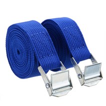 라쳇바 낙하물방지망 화물차 이탈방지끈 차량용 수화물 트레일러 고정 스트랩 로프 2.5M x 25mm 퀵 릴리스 캠 버클 타이 다운 오토바이 카고 텐션 2 개