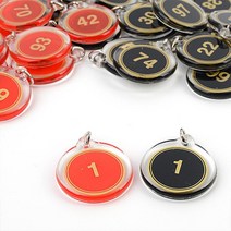 socean 1-100 플라스틱 양면 숫자판 10p 대기 번호 키 홀더 로커 룸 번호판 넘버 열쇠 고리 목욕탕 사우나 찜질방 헬