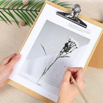 A4 강의 자료 학습지 받침 우드 클리보드 주문서 메모지 카페 패밀리레스토랑 튼튼한클립, 1개, 가로형