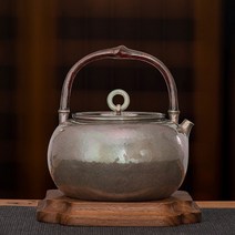 수제작 가정용 440ml 99.9% 순은 주전자 은다관 은 다도 다기 차 티팟 은탕관, 단일사이즈