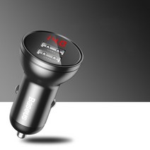 420122 차량용 충전기 시거잭 전화 4.8A 에 대 한 Baseus 24W USB 차 LED 디스플레이 자동차 충전기와 아이폰 xiaomi에 빠른 휴대 어댑터, Grey