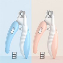 모노치 반려동물 LED 세이프 발톱깎이, 블루+피치, 1세트