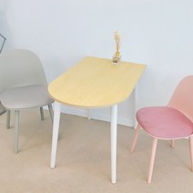 카미코코 LPM 4컬러 반타원 1000X600 테이블 (원목다리), 네추럴화이트