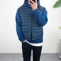 엠클로 남자 남성 초경량 빅사이즈 라운드 웰론 커플 패딩조끼 3컬러