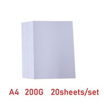 리트머스종이 ph 측정기 시험지 고광택 인화지 3R 4R 5R A4 A6 100 매 잉크젯 프린터 사무 용품, 05 4A 200g 20 sheets