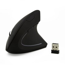 버티컬 왼손 오른손 무선 마우스 CHYI 인체 공학적 수직 마우스 2.4G 무선 컴퓨터 게임 USB 광학 DPI 오른, 01 Black Right Hand, 한개옵션1