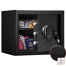 Security Home Safe WASJOYE 캐비닛 내화성 금고 디지털 키패드 안전 키 잠금 장치 가정 비즈니스 사무실 호텔 돈 문서 주얼리 여권 보관 40, 13.78 x 9.84 x 9.84