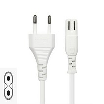 화이트국산 8자코드 220V 1.5m케이블 파워연장 AC전기선 컴퓨터노트북 PC모니터 어댑터전원선 오디오게임기