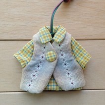 조끼입은 키홀더 만들기 DIY 패키지, 노랑