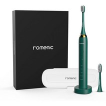 ROMENIC 전동 칫솔 성인용 소닉 칫솔 5가지 모드 및 고속 48 000 VPM 모터 60일 동안 한 번 충전 교체용 칫솔모 여행용 케이스가 포함된 권장 칫솔 세트, 화이트.