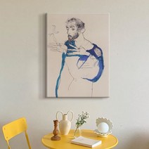 더 아트 컴퍼니 에곤쉴레 감성인테리어 명화그림 22종, 3. ES-파란 작업복