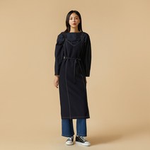 [JAJU/자주] 여 우븐 레이어드 원피스_네이비