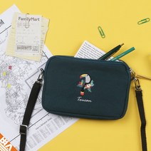미니 사각 크로스백 화장 소품 이어폰 폰 카드 파우치