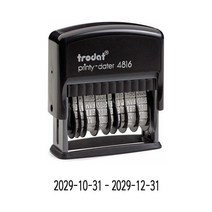 2023 트로닷 4816 쌍일부인 날짜 두줄 스탬프 도장, 년월일(숫자)-년월일(숫자) 코팅지용 무색패드