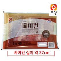 사조오양 대 베이컨 약27cm 슬라이스 1kg 판매자 햇살누리, 1팩, 999g