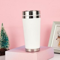 450ml 화이트 하이그로시 텀블러 휴대 스텐보틀 스텐텀블러 이중진공컵 보냉컵 아이스콜드컵 냉온텀블러 보, 상세페이지 참조