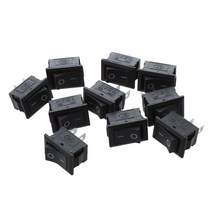 10 PC를 SPST 미니 블랙 2 핀 로커 스위치 AC 125V 10A 250V 6A, 보여진 바와 같이, 하나