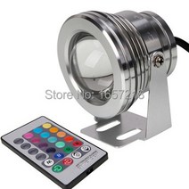 확산판 10W 12v 수중 RGB Led 조명 1000LM 방수 IP68 분수 풀 램프 16 색 변경 + 24 키 IR 원격 컨트롤러, 없음, 없음, 7.찬 백색 - 10w