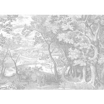 풍경화벽지 유럽 숲 벽지 거실 풍경 배경 장식 침실, [06] self-adhesive canvas, [07] 2200317005-2