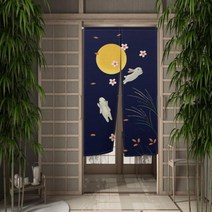 동물 문 커튼 중국어 잉어 호랑이 표범 새 파티션 화면 복도 입구 출입구 일본 방 장식, CLX00608+80x150cm