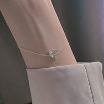 DFMEI 쉬운 천 마일 팬 천 종이 크레인 팔찌 여성 스털링 실버 디자인 간단한 고급 팔찌 INS 차가운 빛