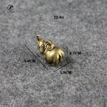 인스 감성 소품 황동 솔리드 구리 오픈 윙 미니 독수리 새 아트 모델 홈 거실 사무실, 코뿔소-22.6g