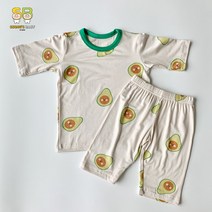 쏭스베이비 모달인견 아보카도 실내복 7부 세트