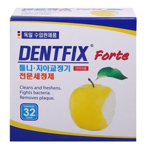 덴트픽스 틀니 치아교정기 전문세정제, 32개입, 25개