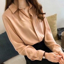 러블리 감성 여리핏 쉬폰 블라우스 여자 데일리 패션 봄가을정장셔츠 베이직남방셔츠 데이트룩스타일링