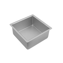 Bakemaster 베이크마스터 Silver Anodised 딥 스퀘어 케이크 팬 20x10cm 선물, Cake Pan 20x10cm