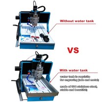 레이져 각인기 소형 4 축 cnc 6040 2.2kw 선형 가이드 레일 금속 조각 1500w mach3 cnc 라우터 조각 밀링 머신 3040 핸드 휠, 추가 물탱크, 1500w 300x400mm