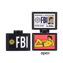 뺏지 굿즈 플립 커버 컬렉션 에나멜 핀 사용자 정의 크리 에이 티브 브로치 가방 옷 테이프 FBI 금속 배지, 03 style 3