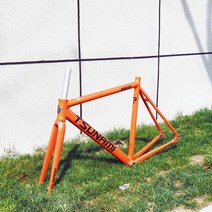 픽시 자전거 가벼운 고정 기어 자전거 프레임 트랙 세트 알루미늄 합금 Bicicleta 52cm 단일 속도 부품 쿼, 01 orange_04 58CM