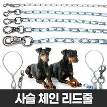 중대형견 체인 개줄 사슬 (1.5-6mm 180cm 대형견 리드줄 이동줄 목줄 체인줄), 4호-3mm