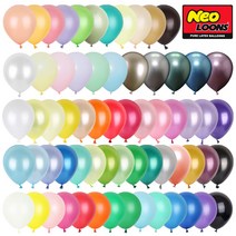 네오텍스 5인치 10인치 12인치 라운드풍선 모음, 12인치 펄, 펄 화이트(100p)
