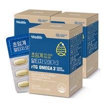 [대상웰라이프] 초임계 알티지 오메가3캡슐 (1 030mgx30캡슐) 3박스, 구성:초임계알티지오메가3 3박스