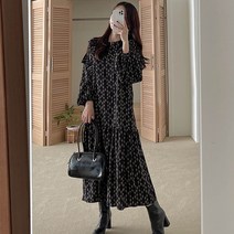 코코블랑 플로디아 프릴 쉬폰 롱 원피스