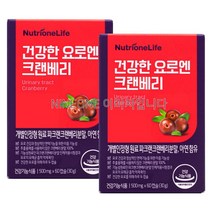 뉴트리원 건강한 요로엔 크랜베리 500mgX60캡슐 2통 I, 2개, 60개