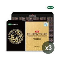 한미헬스케어 명품 천년 산삼배양근 후코이단환 3.75g*60환 x 3박스 + 쇼핑백증정